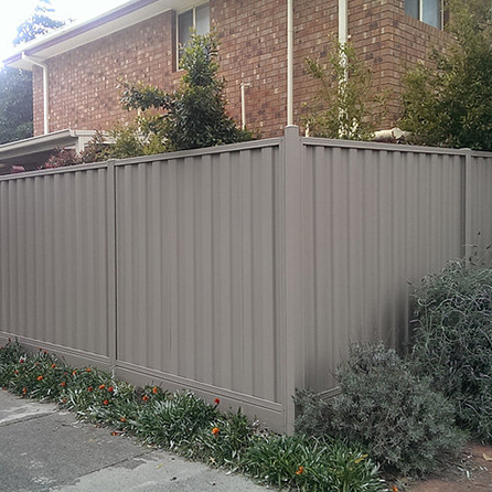 Colorbond Fence with PVC Sleepers